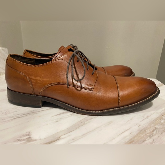 Cole Haan C24120 Tan Men’s US10.5M India Leather Captoe Oxfords Dress Shoes - Picture 5 of 11